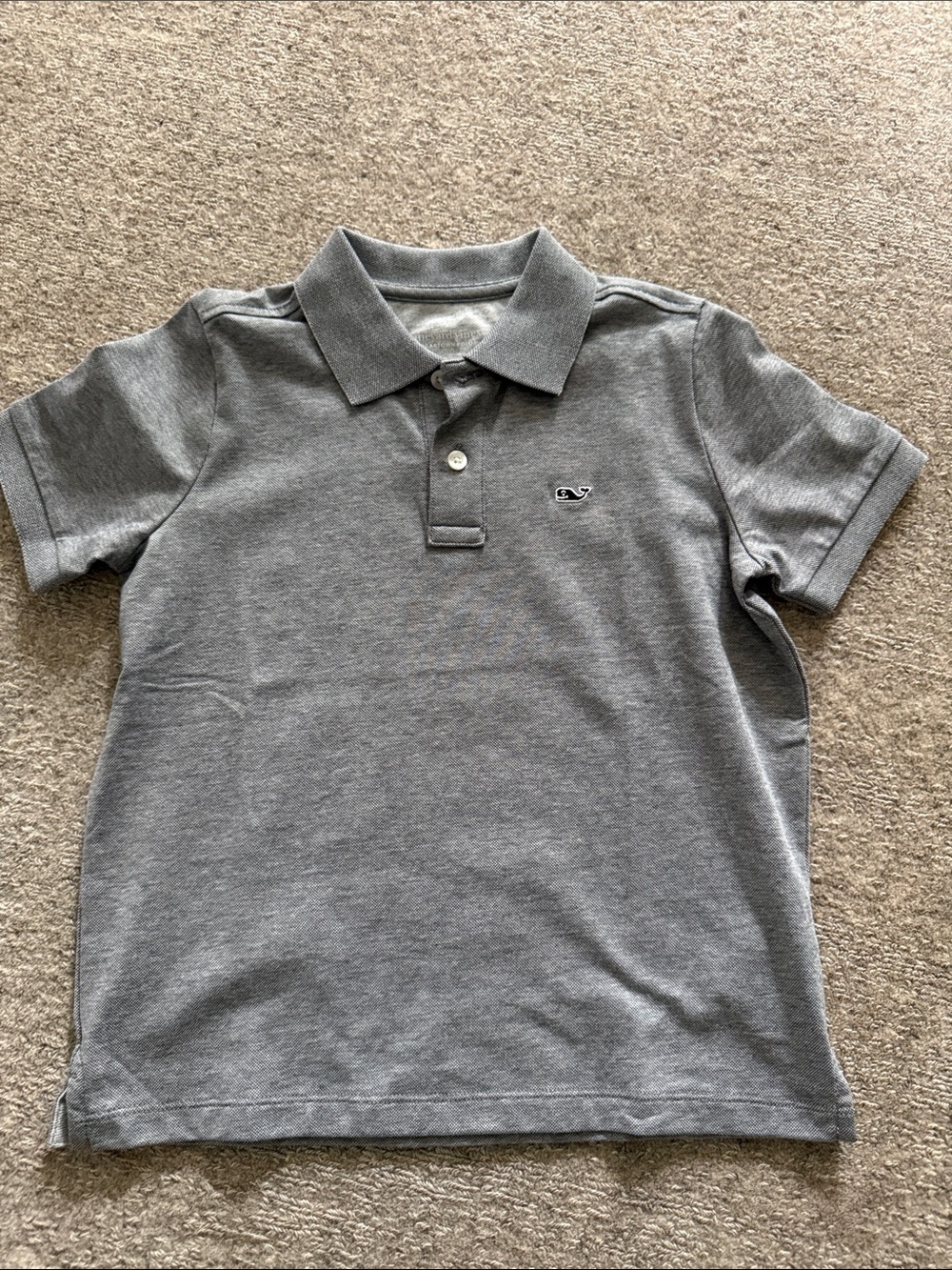 Vineyard Vines Boys' Gray Polo Shirt Size: 7
